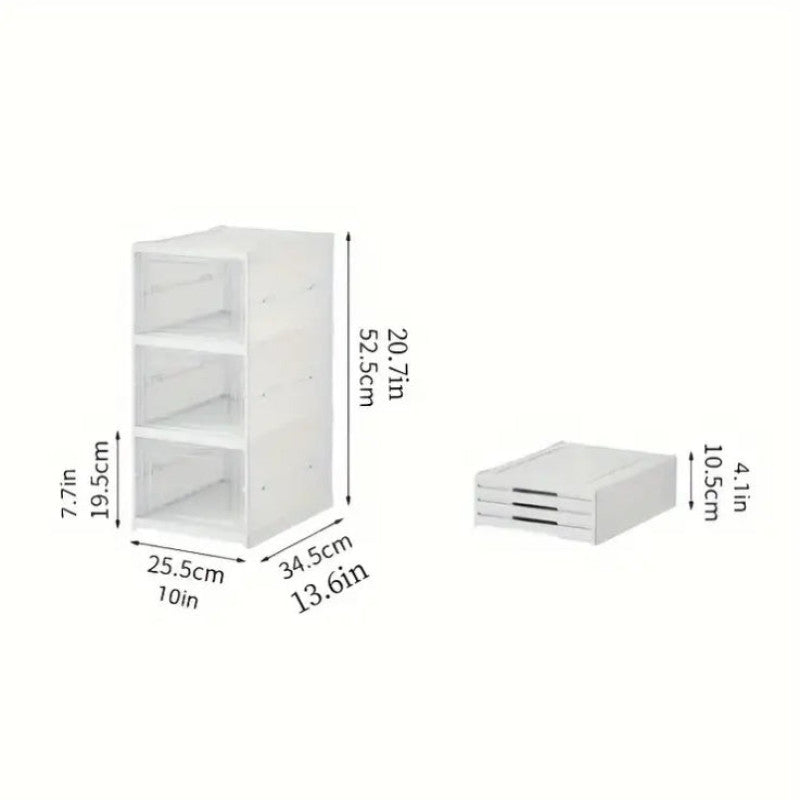 Rack3-Layer Foldable Heavy-Duty Shoe Rack | Multi-Tier Home Shoe Organizer