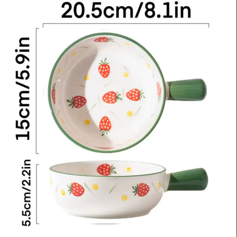 Ceramic Noodles Bowl with Handle