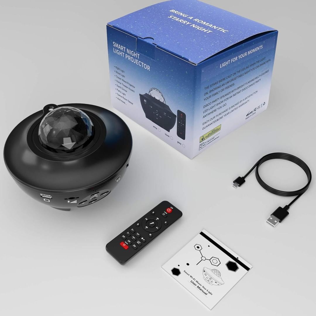 2 in 1 Galaxy Starry Light Projector Light and Bluetooth Speaker