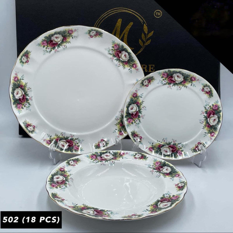 Royal Albart 18 Pcs Dinner Set | Premium Ceramic Tableware for Elegant Dining
