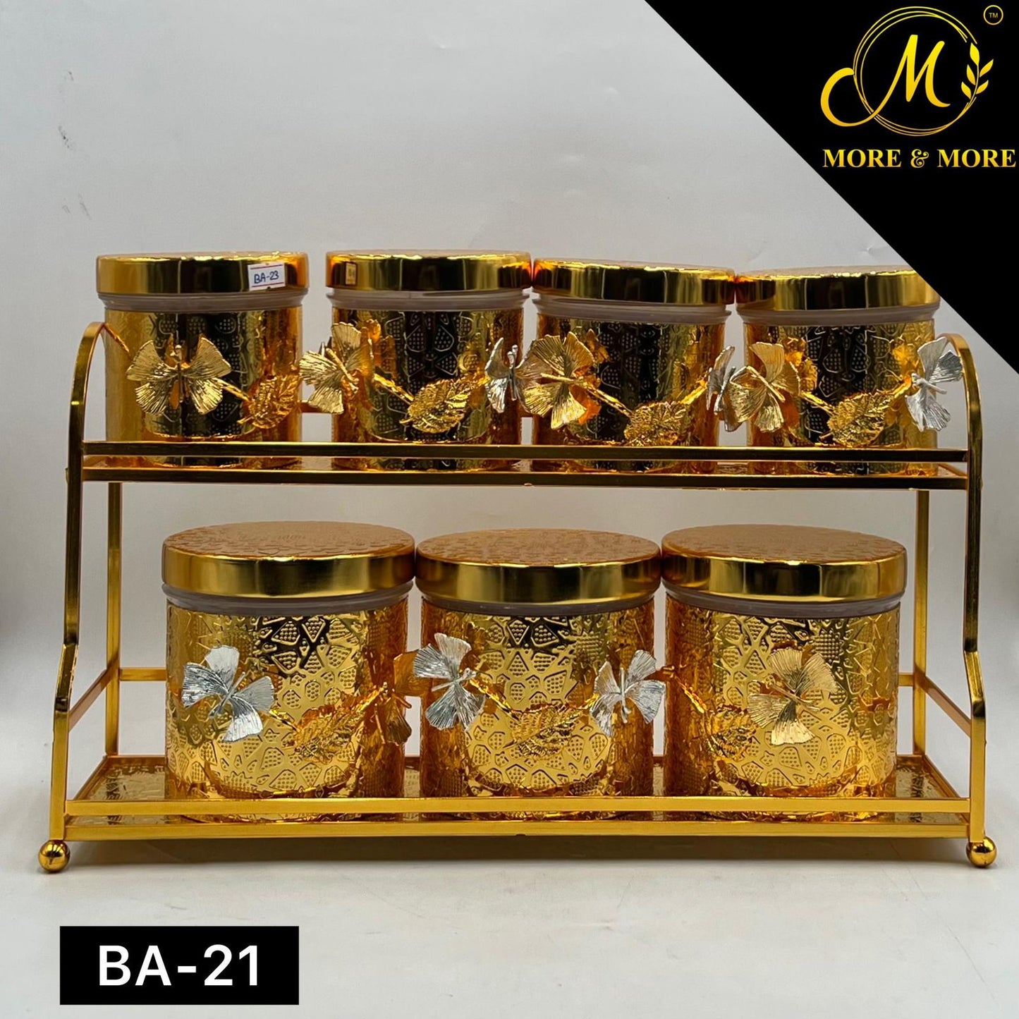Golden 7-Pcs Candy Jar Set | BA-21