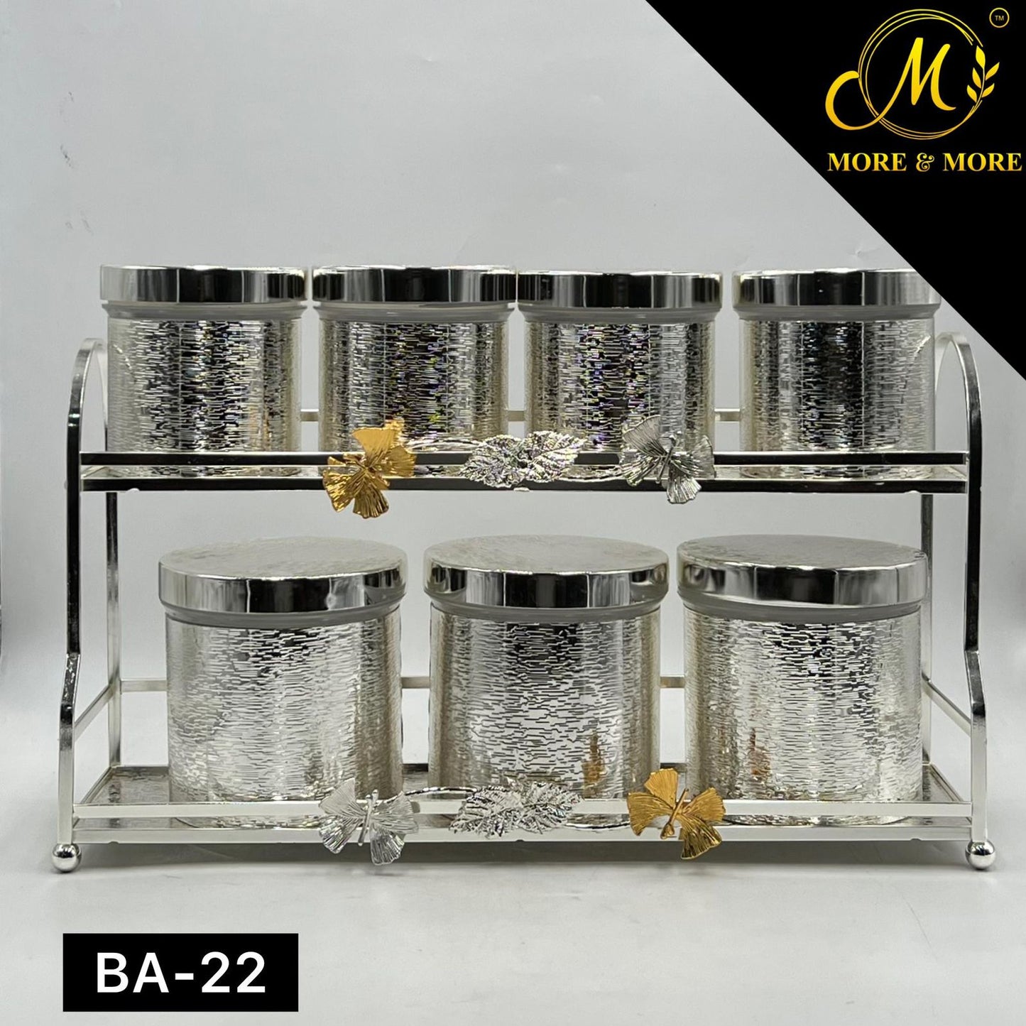 Golden 7-Pcs Candy Jar Set | BA-22
