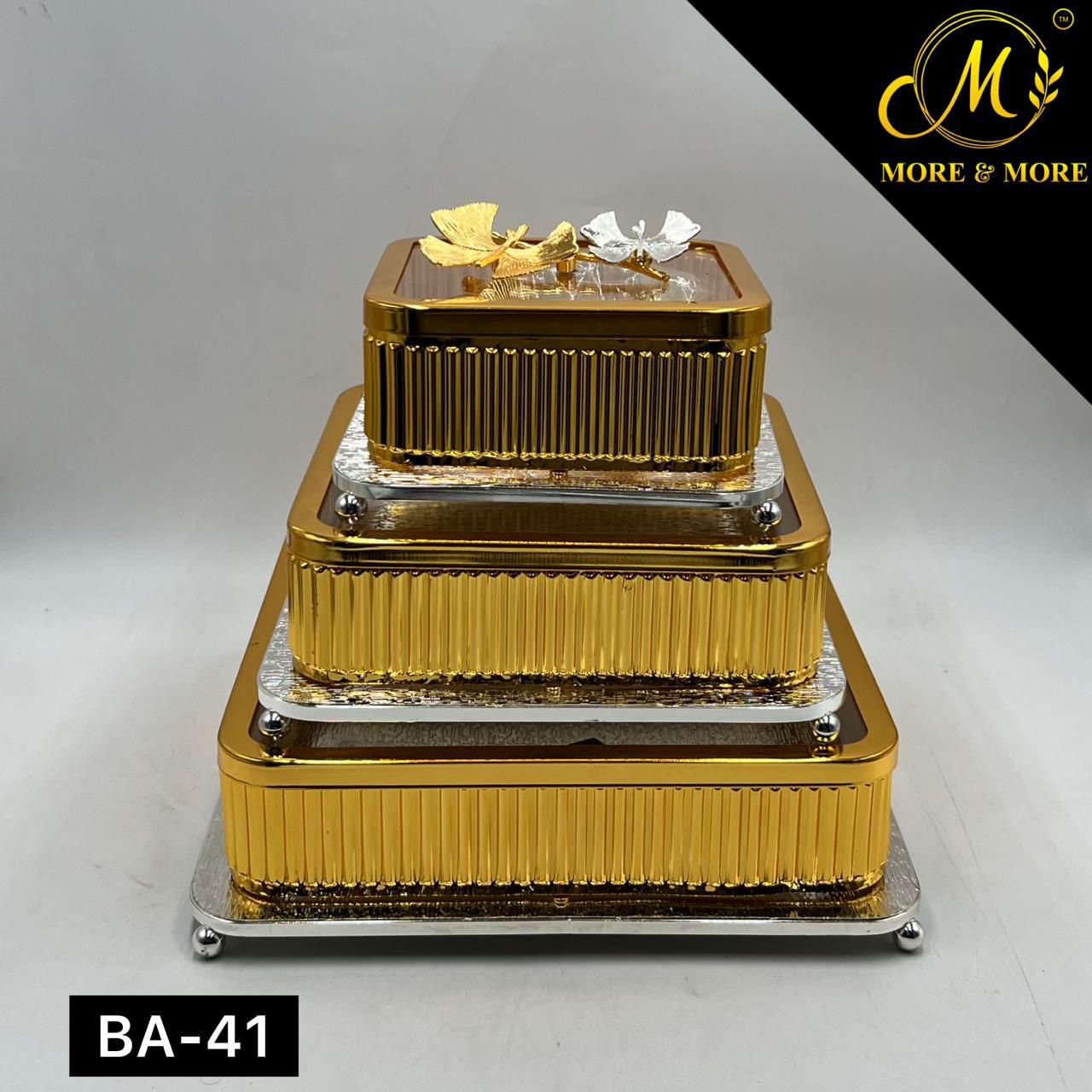 3-Pcs Candy Set With Golden & Silver Combination | BA-41