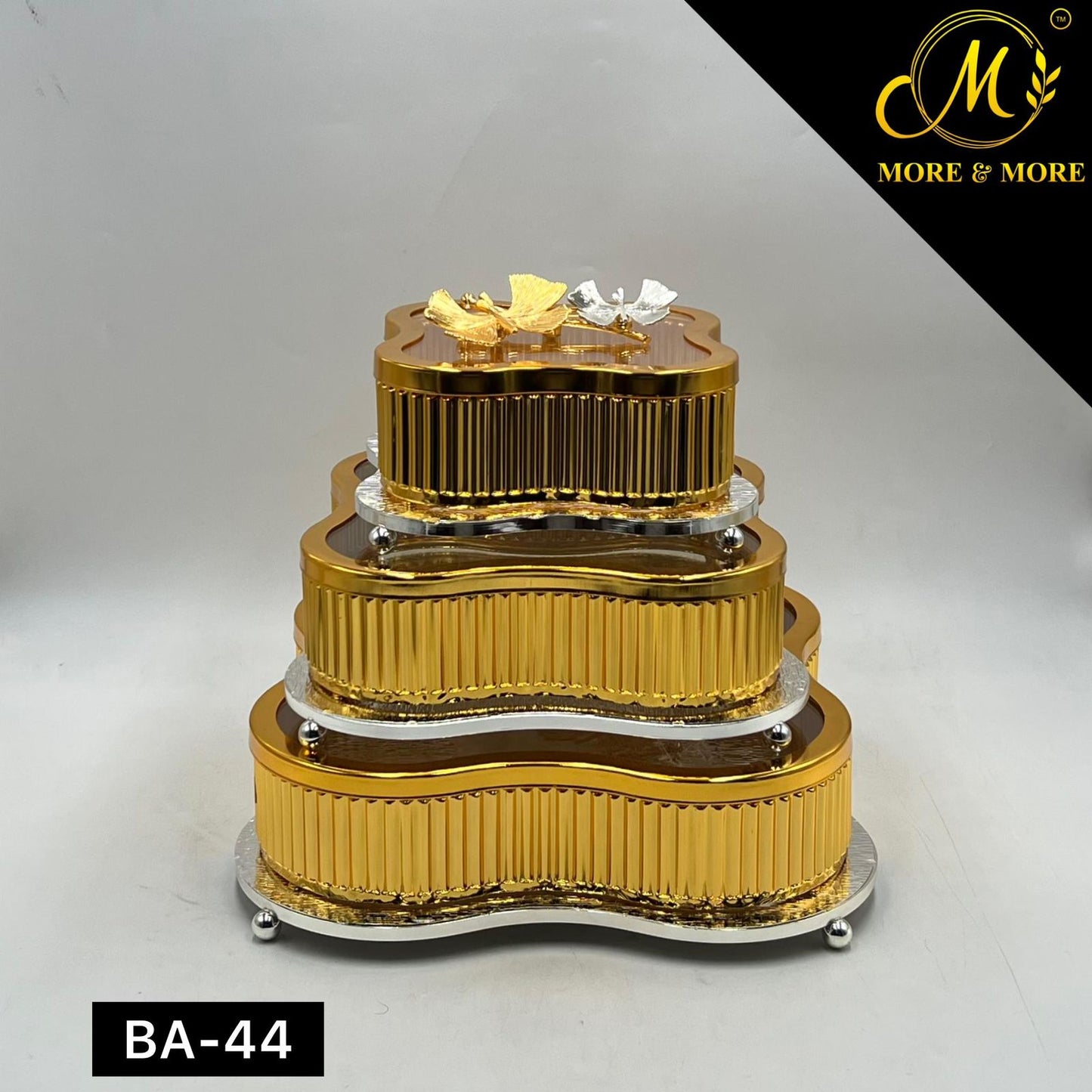 3-Pcs Candy Set With Golden & Silver Combination | BA-44