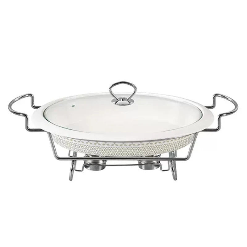 Oval Burner Dish With Stand 17