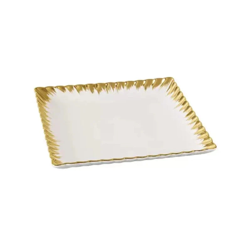 Brilliant Square Plate Golden 8