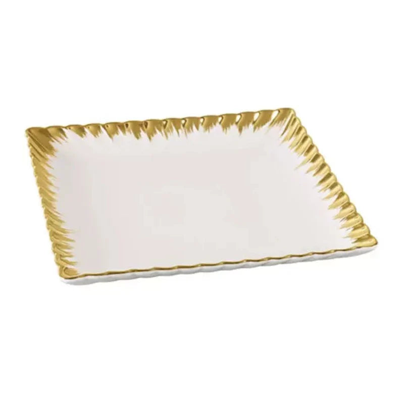 Brilliant Square Plate Golden 10