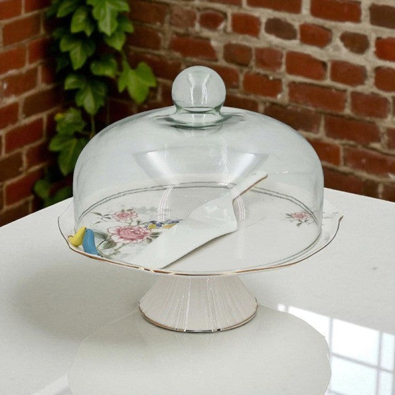 Bird Cake Dish With GCover 4c-BRD314