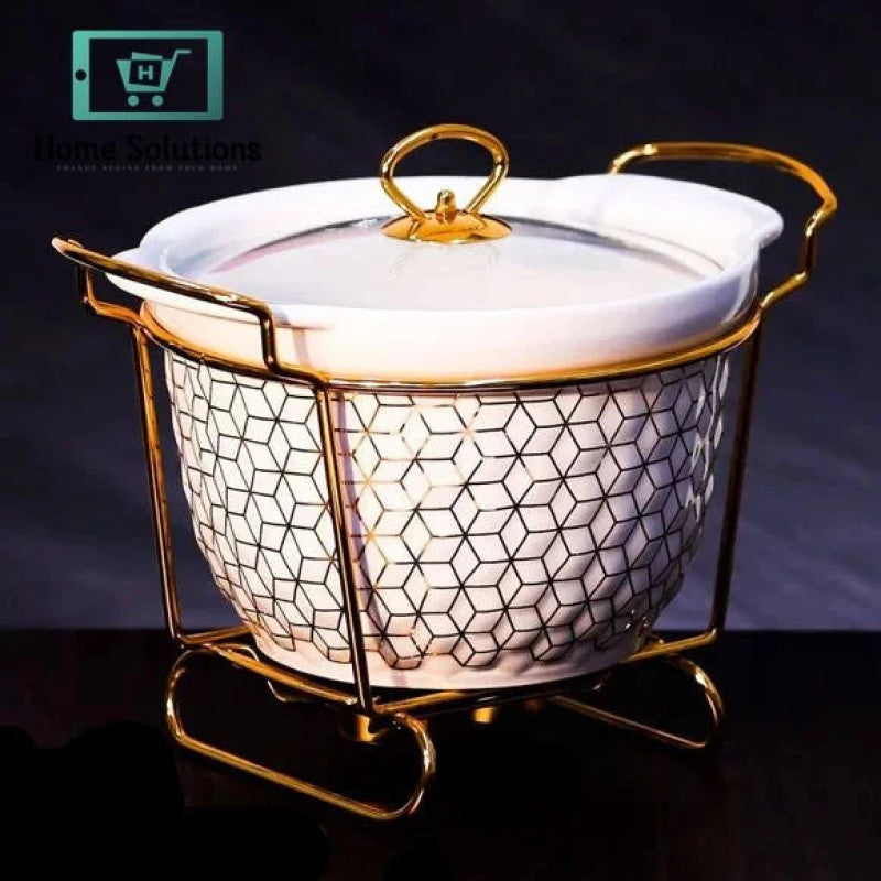 Brilliant 10.5-Inch Round Casserole Dish – Food Warmer & Server