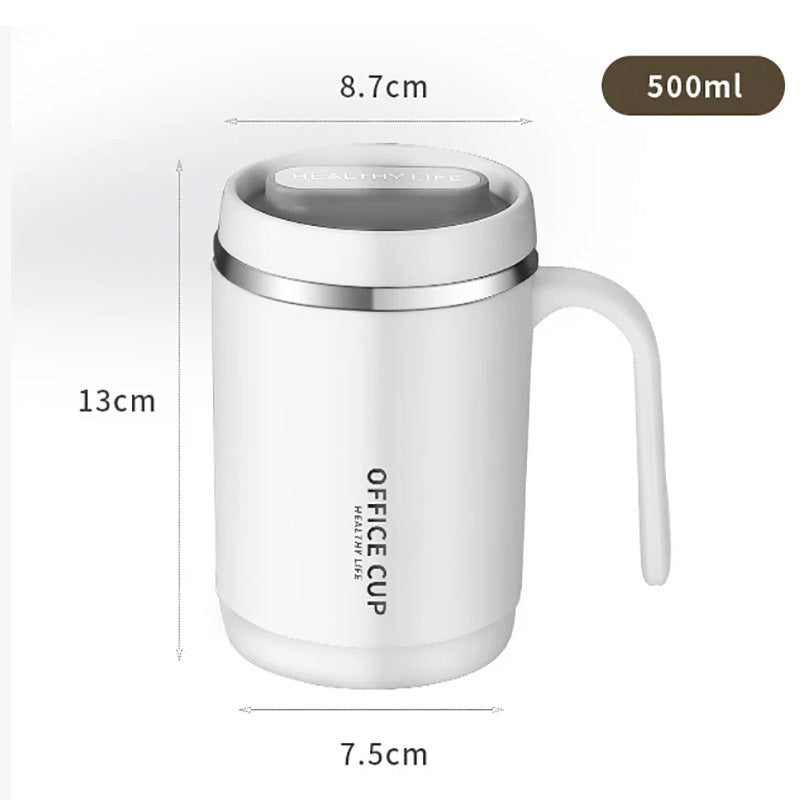 Thermos Coffee Cup With Straw & Lid