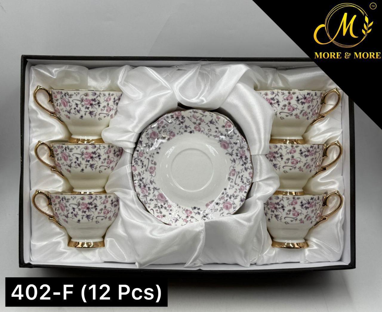 Royal Albert-Style Cup & Saucer Set – Design : 402-F
