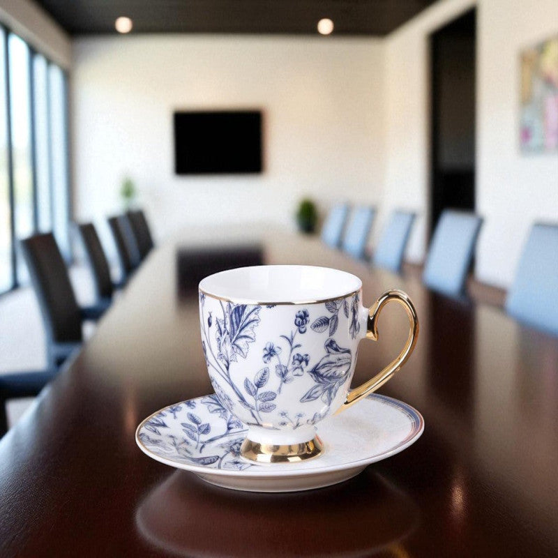 Savor & Serve – Luxury Cups & Saucers 12 Pcs | Premium Tea & Coffee Porcelain Set