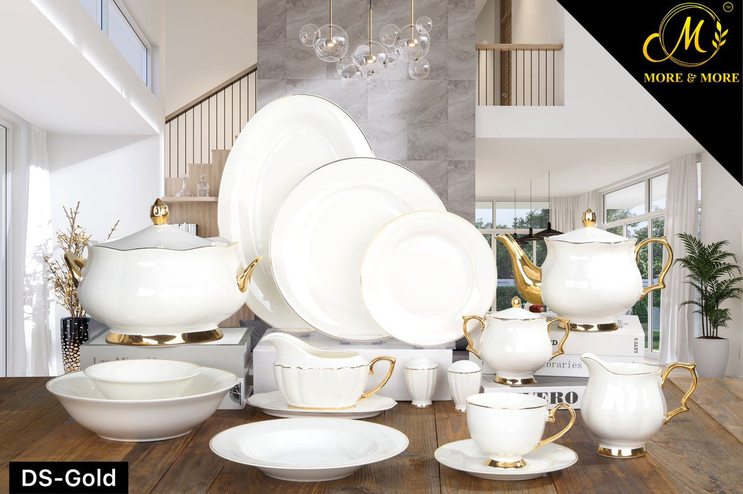 Johnson Bros-Inspired Dinner Set – Design : DS-GOLD
