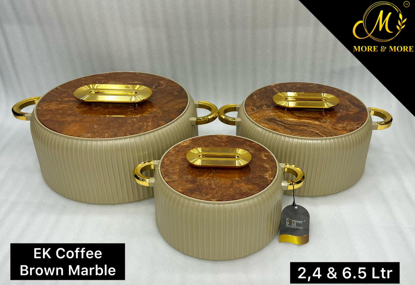 3-Pcs Hotpot Set - EK (Coffee with Brown)