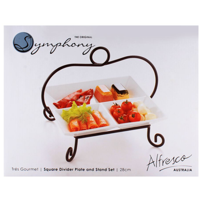Symphony Square Divider Plate & Stand
