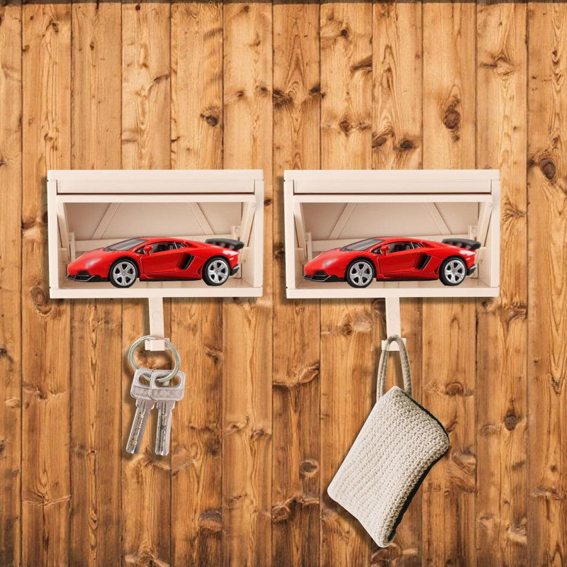 3D Garage-Style Key Holder Box – Wall-Mounted Key Rack with Opening Door | Adornia.pk