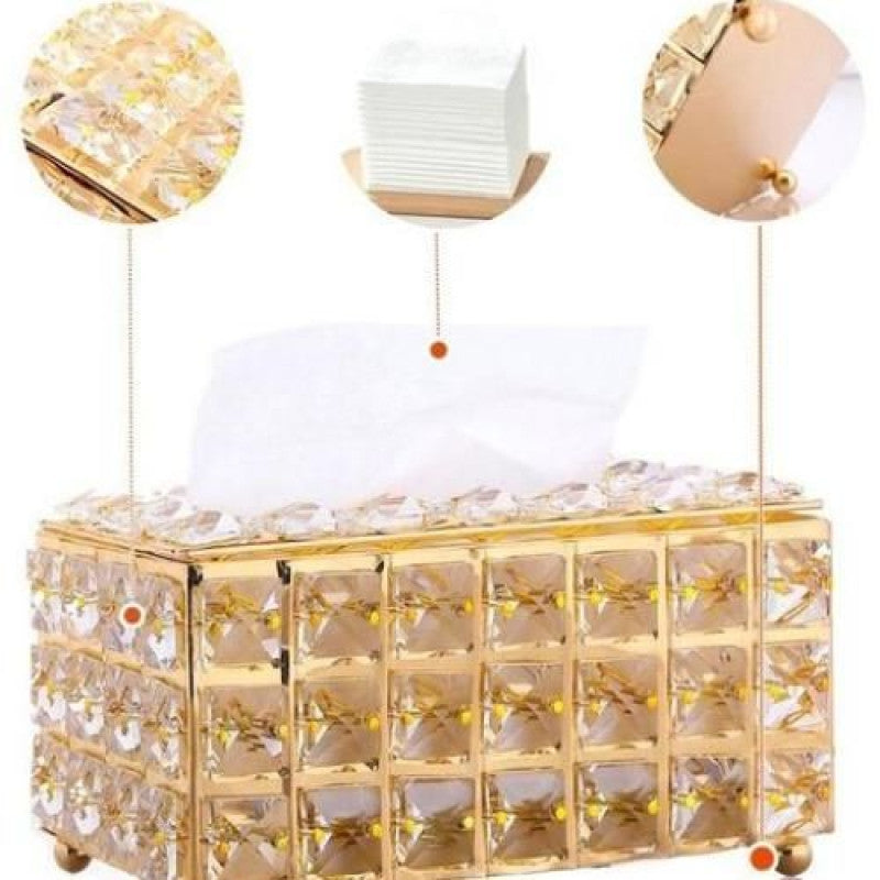 علبة مناديل زجاجية من الكريستال (T)