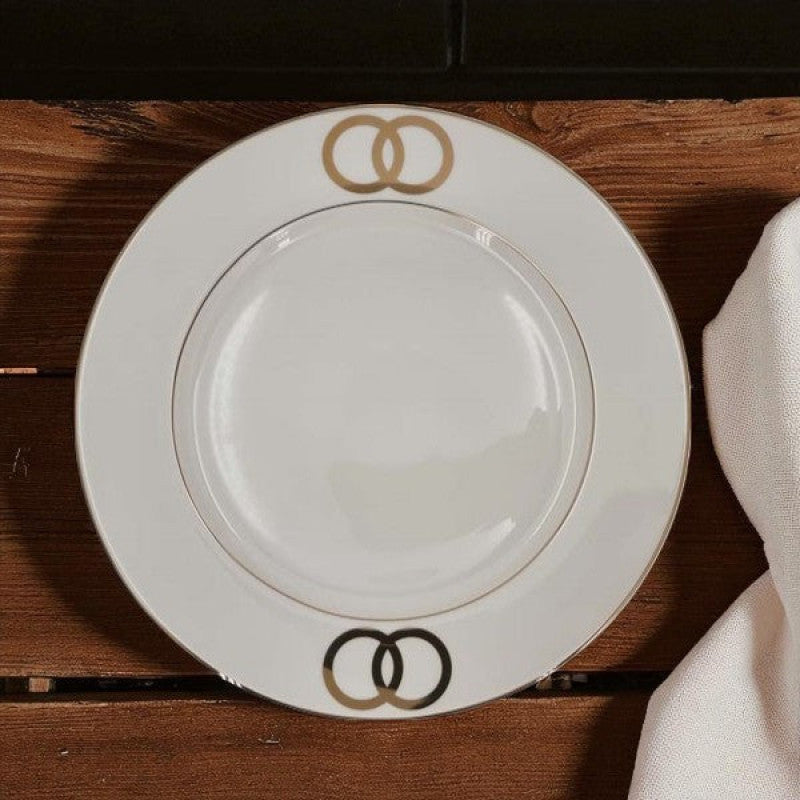 Navy Blue Porcelain Plate 20.5cm RM213 | Elegant Tableware Adornia Pakistan