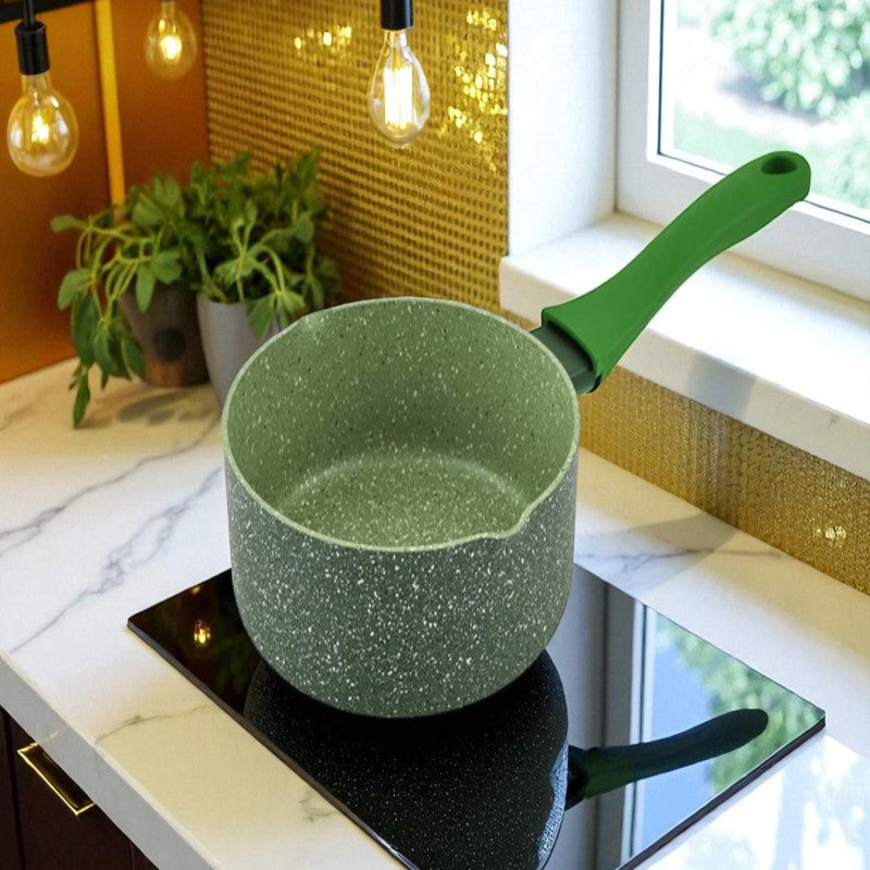 Prestige Essential Milk Pan 16cm – Granite Green Finish