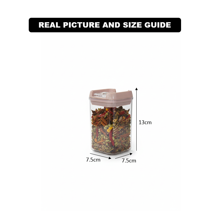 Multi-Use Square Airtight Jar 400ML (1744) by Limon