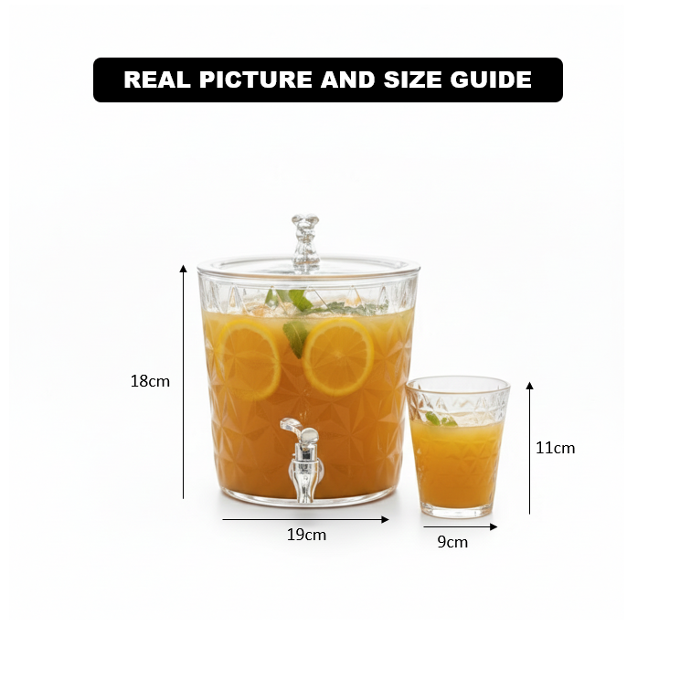 Silver Bear Frosted Beverage Dispenser Set