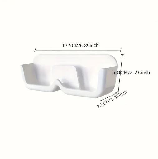 (Pack of 2) Wall-Mounted Eyewear Organizer - Glasses Display Rack for Bathroom, Bedroom, Living Room