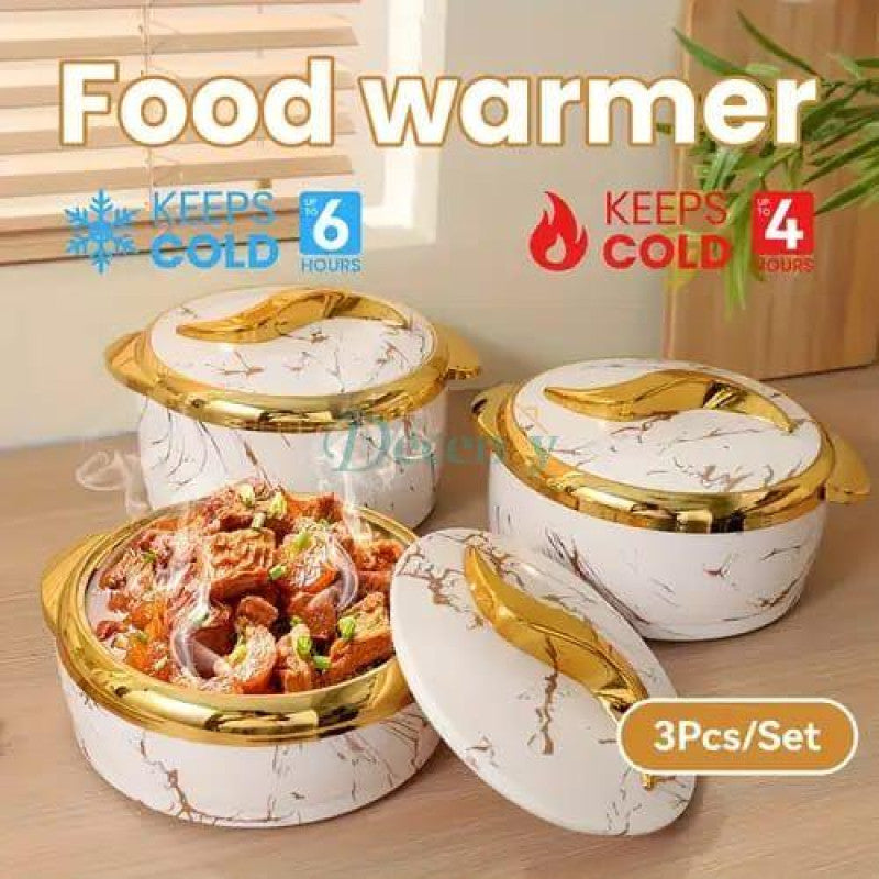 3-Piece Insulated Casserole Hot Pot Set – Thermal Food Warmer with Lids (1.5L + 2L + 2.5L)