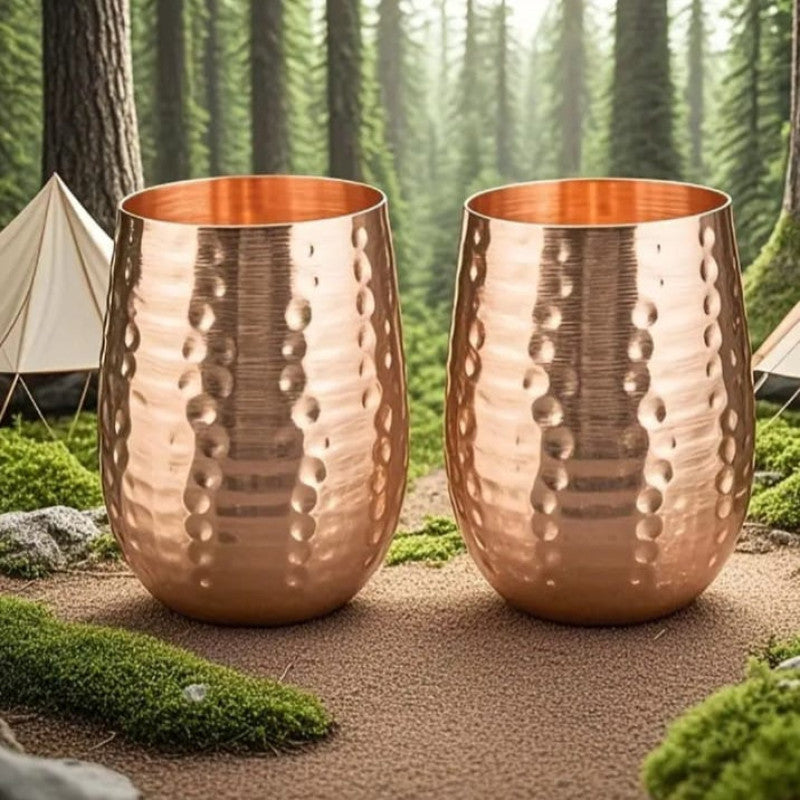 CopperLuxe Artisan Mug – 400mL Pure Copper Drinkware