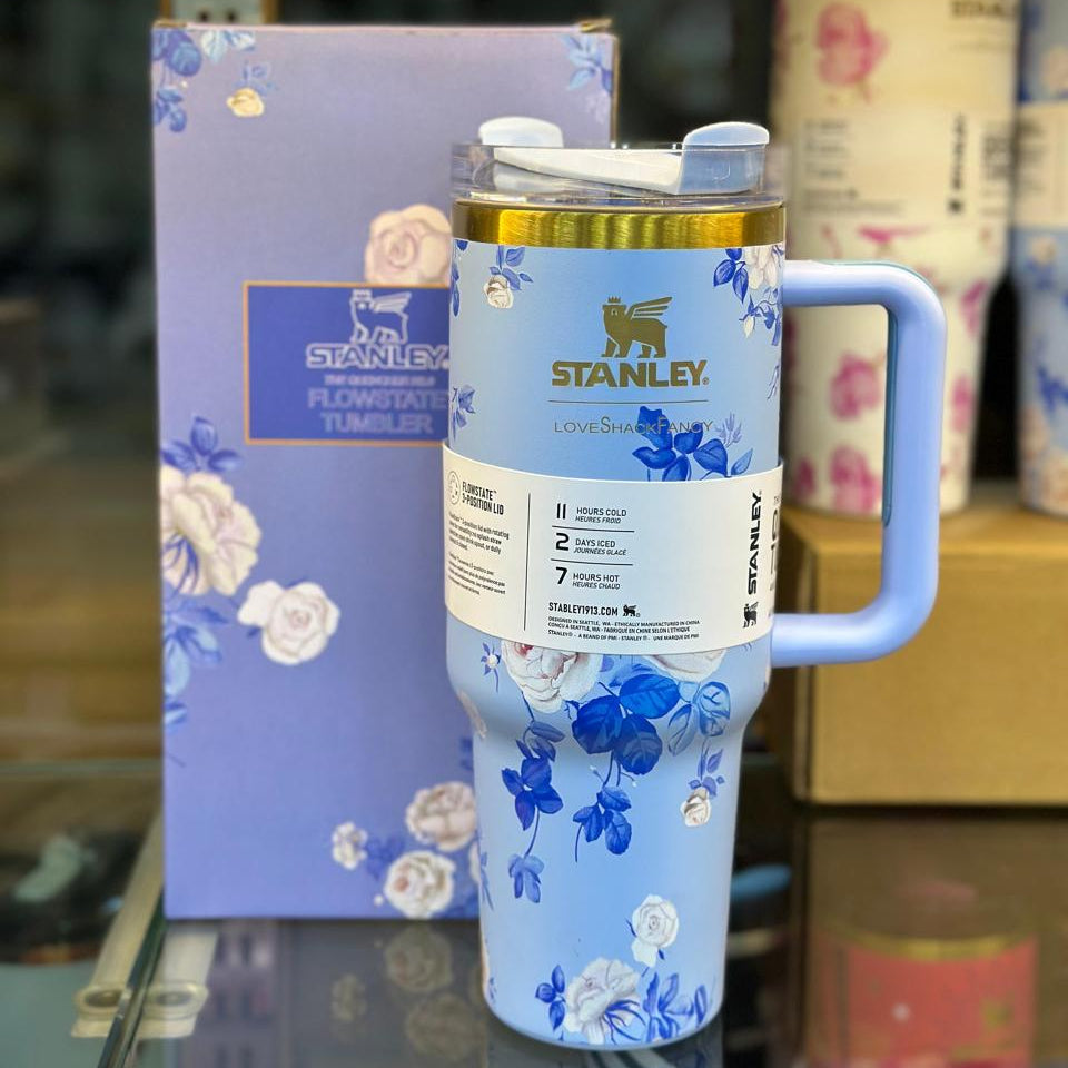 The Stanley x LoveShackFancy Quencher | 40 OZ | Everblooming Rosettes | Printed Box