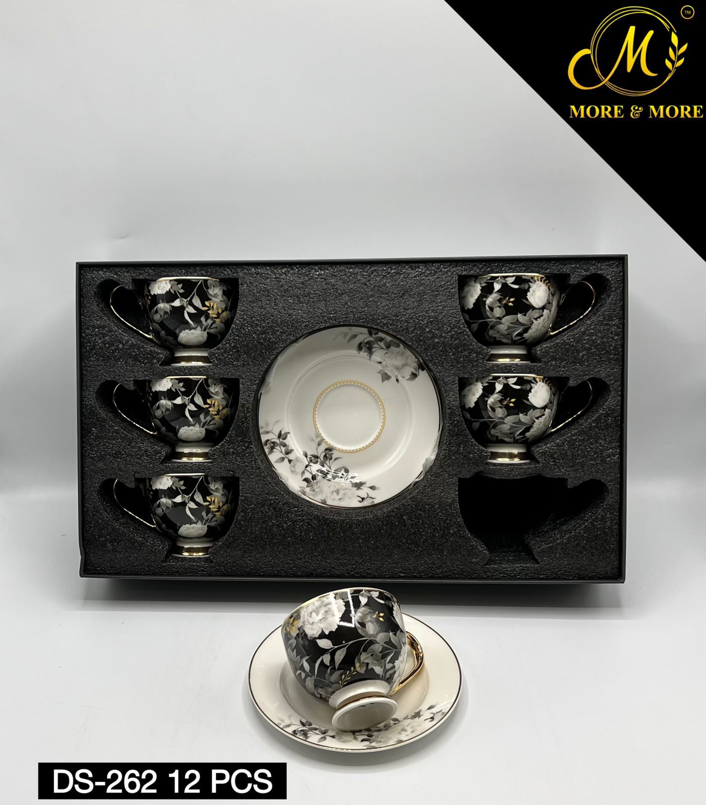 Johnson Bros Inspired 12-Piece Floral Cups & Saucers Set – Elegant Imported Cup & Saucers Set for Home & Gifting