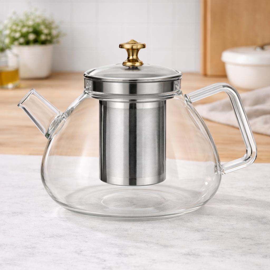 1Pc Stainless Steel Kettle with Handle