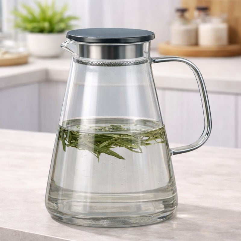 Clear Glass Water Jug – Elegant Serving Pitcher