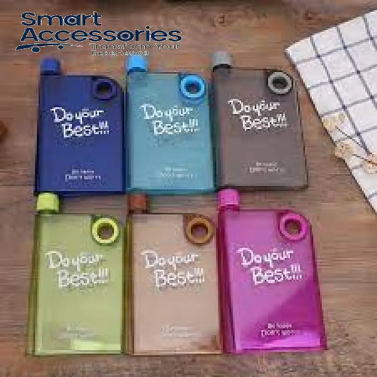 Creative New A5 Ring Transparent Kettle Outdoor Portable Book Kettle Plastic Hip Flask Flat Notebook Kettle Water Bottles