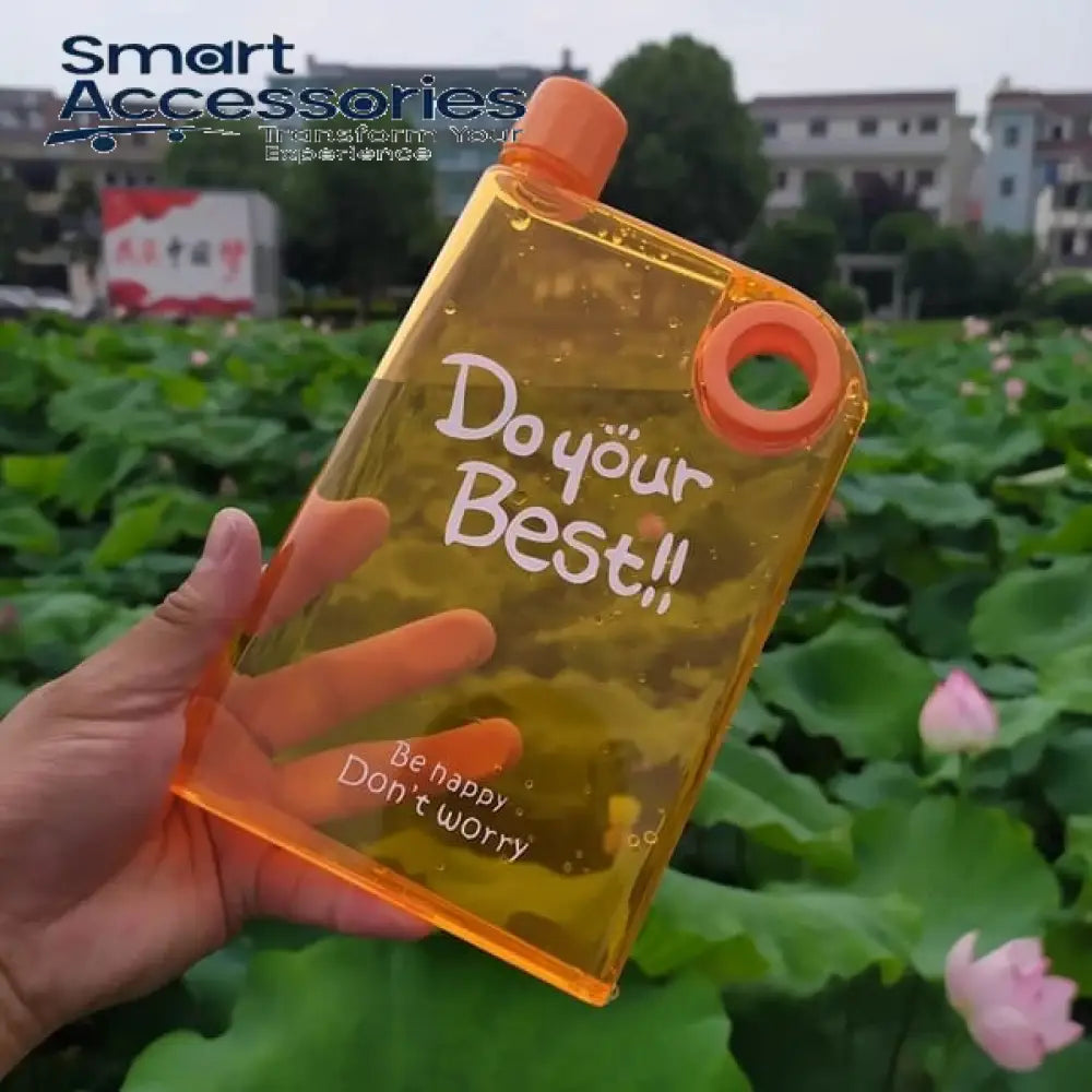 Creative New A5 Ring Transparent Kettle Outdoor Portable Book Kettle Plastic Hip Flask Flat Notebook Kettle Water Bottles