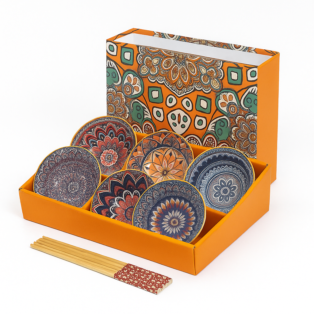 Japanese Style Ceramic Bowls - Set of 6