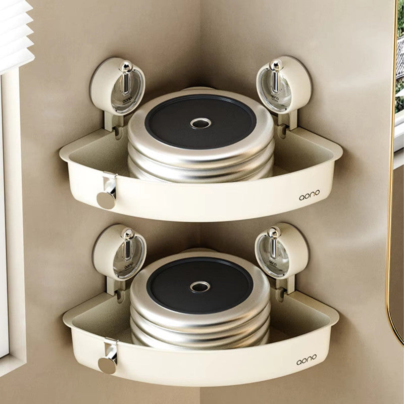 Vacuum Suction Cup Wall Mounted Organizer Waterproof No Drilling Shower Caddy
