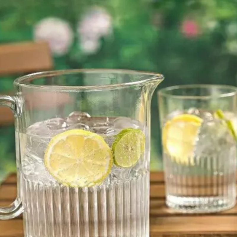 Limon Premium 1L Glass Jug with Handle – Elegant Beverage Pitcher for Kitchen & Dining (2228) | Adornia.pk
