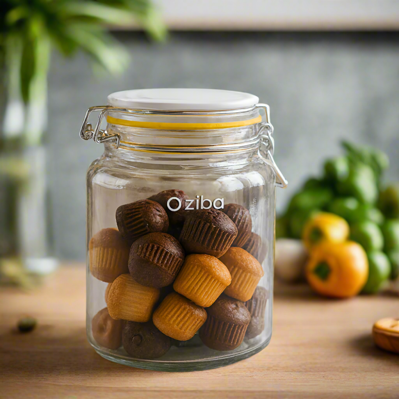Glass Jar with Metal Clip Lid – Airtight Food Storage Container for Kitchen & Pantry