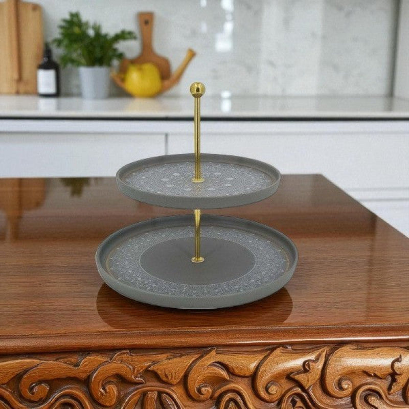 2Tier Pastry Gray Half- Design 12c-MK293