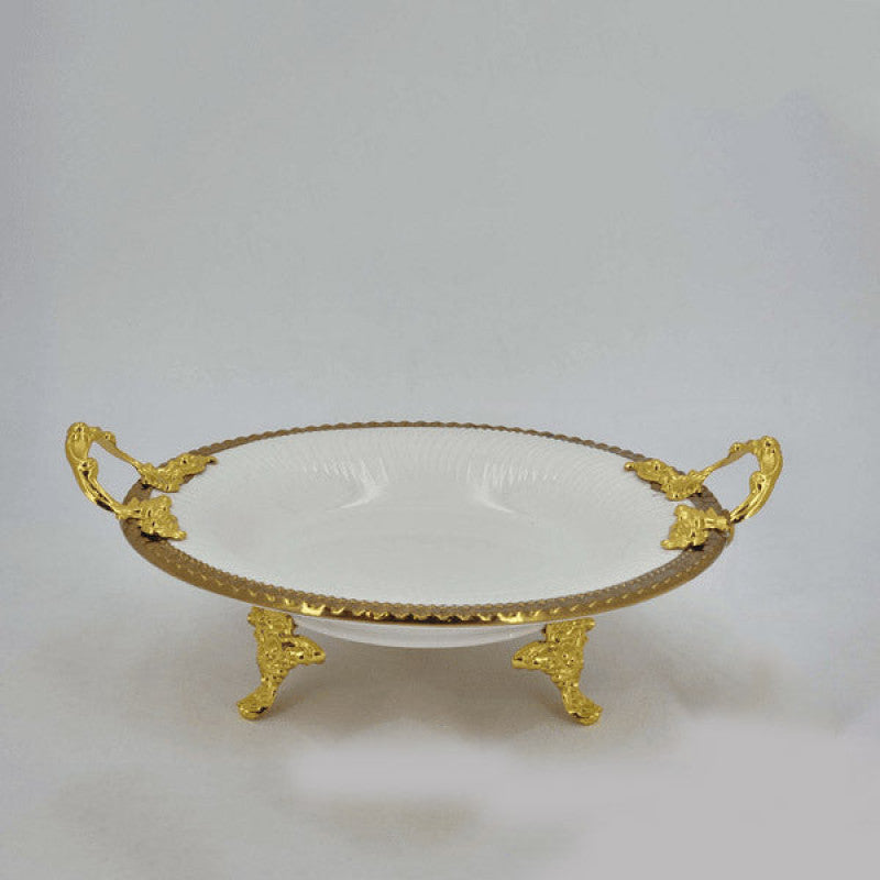 Round Dish White Gold