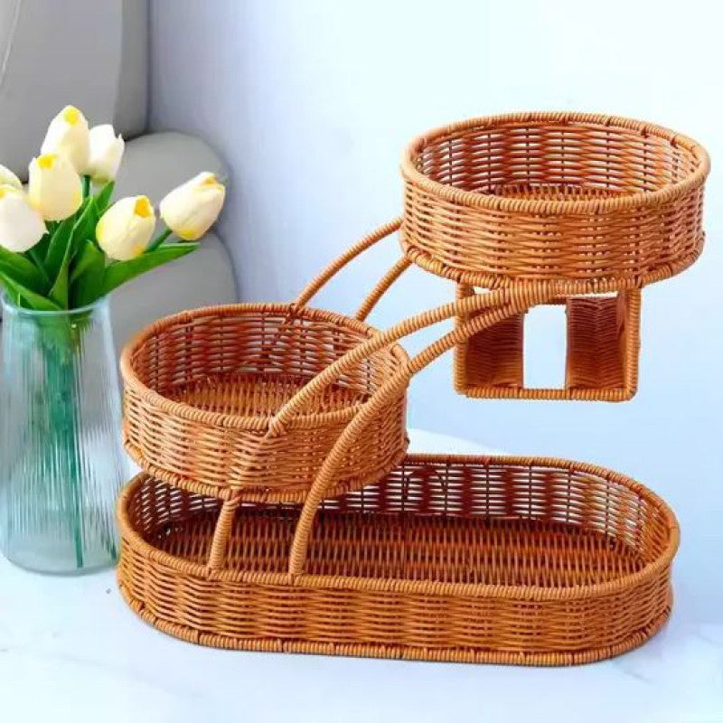 Rattan Fruit Rack Creative Multi-layer Fruit Basket