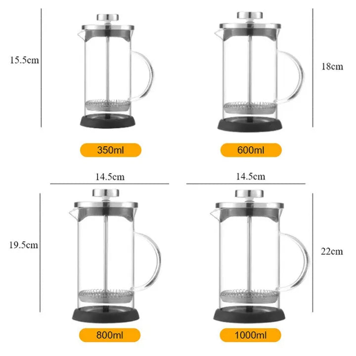 Multifunctional Coffee French Press Pot With Filter high borosilicate glass Hand Punch Coffee Pot