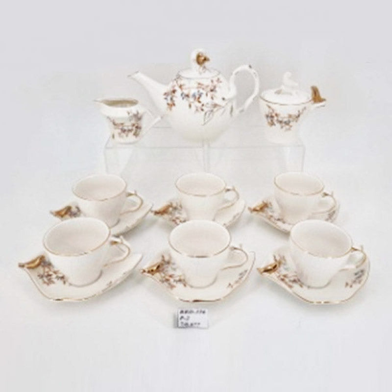 Tea Set – 17 Pcs | Elegant Porcelain Tea & Coffee Serveware