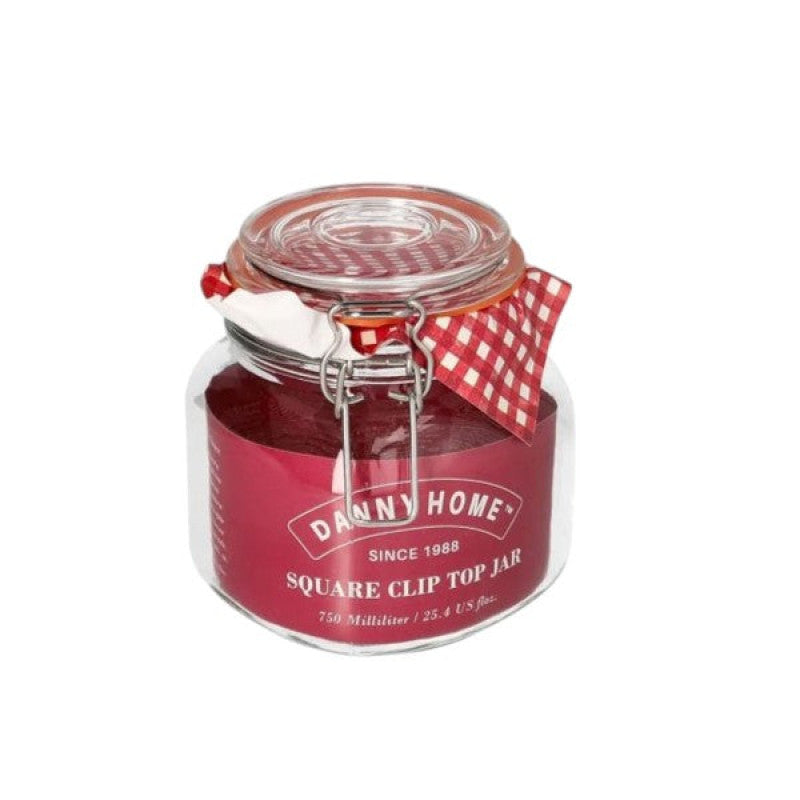 Square Clip Top Jar 525ml 24c-1966-39
