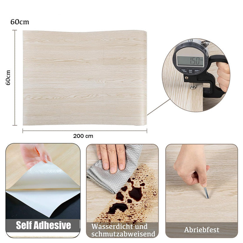 Wood Adhesive Furniture Wallpaper Cream