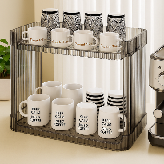 Double Layer Acrylic Storage Rack – Multi-Purpose Organizer
