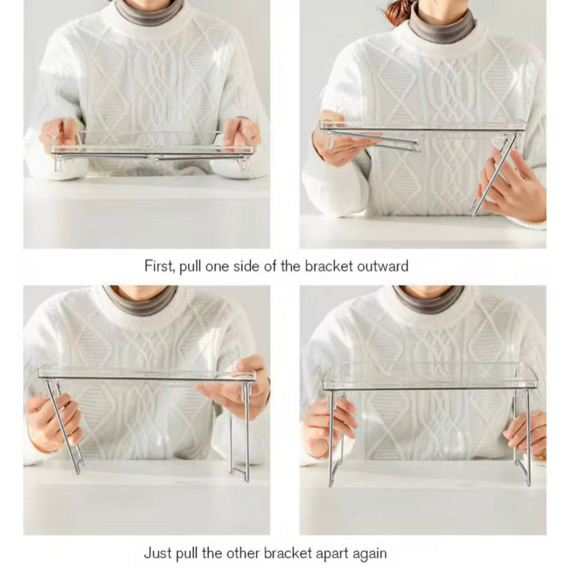 Transparent Desktop Organizer Kitchen Shelf, Acrylic Makeup Rack, Acrylic Organizer For Spice Jars and Cups, Multifunctional Storage Rack Home Organizer