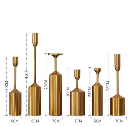 6 Pcs Metal Candle Stand Holder