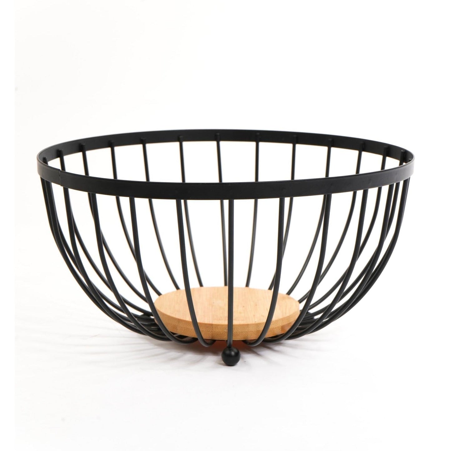 Metallic & Oak Fruit Basket