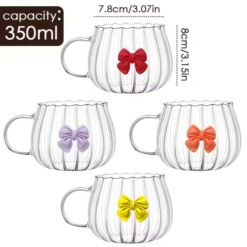 BélléBow Elegant Glass Mug – Premium Tea & Coffee Cup | Adornia.pk